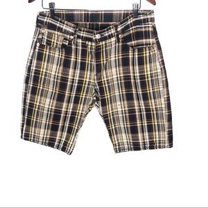 Levis Plaid Casual Golf Shorts Mens Size 34